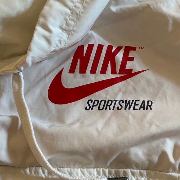 Red and off white cowl neck Nike pullover - Picture 2 of 12